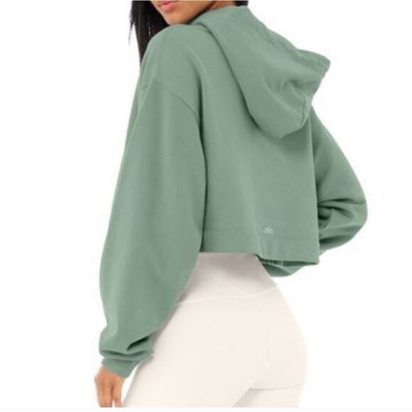 ALO Yoga Tops - Alo Yoga Bae Hoodie Soft Seagrass